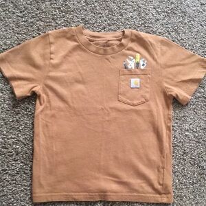 Carhartt Kids Brown tool Pocket T-Shirt 🧰🔨